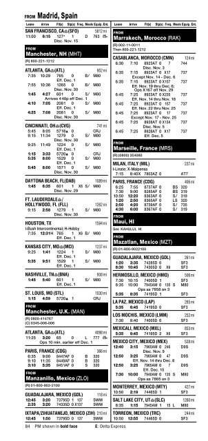 Delta Worldwide Timetable - AirTimes