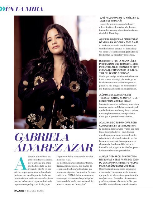 Oh! Magazine Portada Giannina & Gabriela 