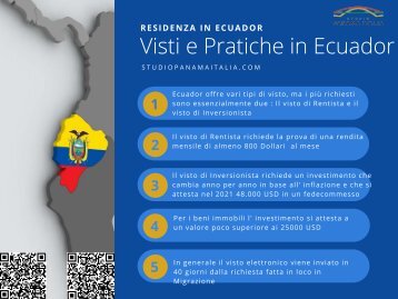 Come fare la residenza in Ecuador per Italiani