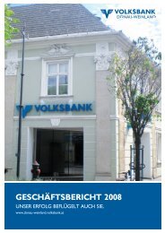 Geschäftsbericht 2008 downloaden - Volksbank Donau-Weinland