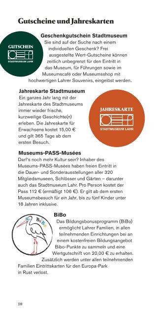 Broschüre Stadtmuseum Lahr 2022 - Zukunft braucht Geschichte