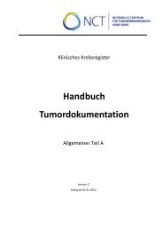 Handbuch Tumordokumentation - NCT