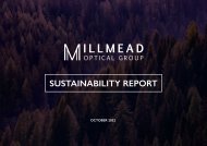 Millmead Optical Group -  Sustainability Report - October22