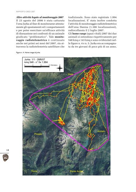 Rapporto orso 2007 - Orso - Provincia autonoma di Trento