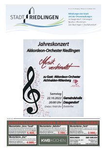 Amtliches Mitteilungsblatt Riedlingen 19.10.2022
