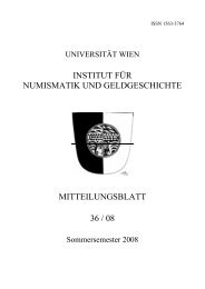 36 / 2008 - Institut für Numismatik und Geldgeschichte - Universität ...