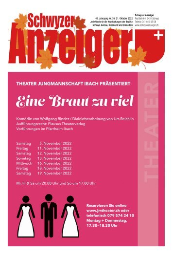 Schwyzer Anzeiger – Woche 42 – 21. Oktober 2022