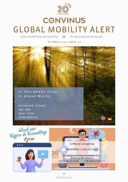 CONVINUS Global Mobility Alert Week 42.2022