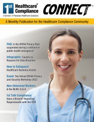 First Healthcare Compliance CONNECT October 2022