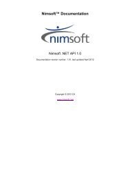 Nimsoft™ Documentation - Nimsoft Library