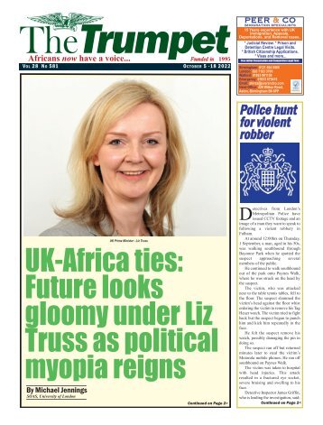 The Trumpet Newspaper Issue 581 (October 5 - 18 2022)