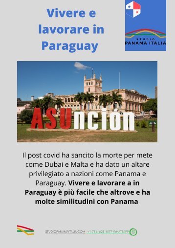 Come Vivere e lavorare in Paraguay da Italiani 