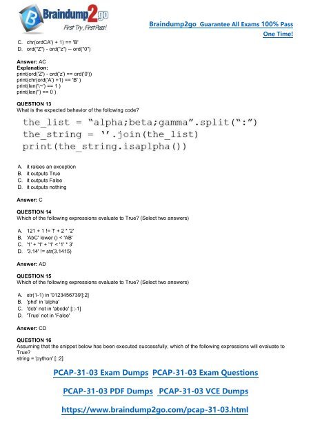 PCAP-31-03 Exam Dumps