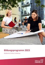 Bildungsprogramm 2023 - Akademie Schloss Liebenau