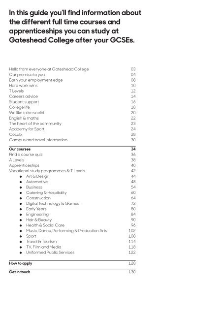 School Leaver Course Guide 2023-24