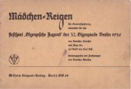 Mädchenreigen Olympische Spiele 1936 Buch