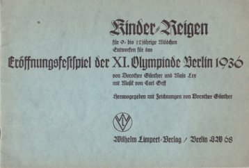 Kinderreigen Olympische Spiele 1936 Buch