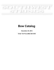 Southwest Strings Bow Catalog