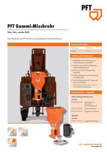 PFT Gummi-Mischrohr_de