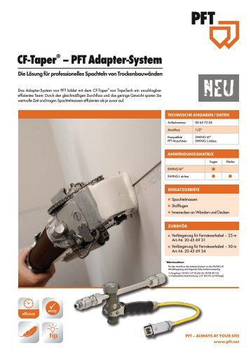 CF-Taper - PFT Adapter-System_de