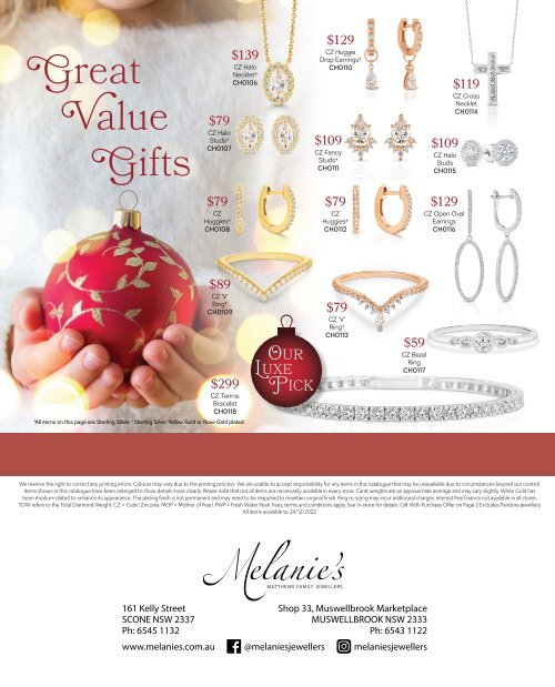 Christmas Catalogue 2022- MELANIE'S MATTHEWS FAMILY JEWELLERS 