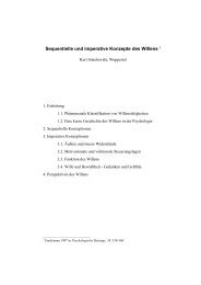 Sequentielle und imperative Konzepte des Willens 1