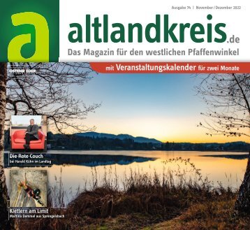 altlandkreis - Das Magazin für den westlichen Pfaffenwinkel - Ausgabe November/Dezember 2022