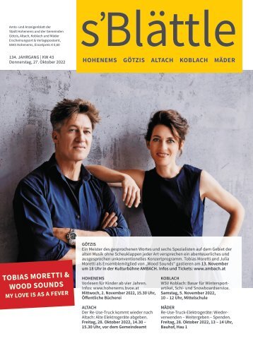 s'Blättle Nr. 43 - Do, 27. Oktober 2022
