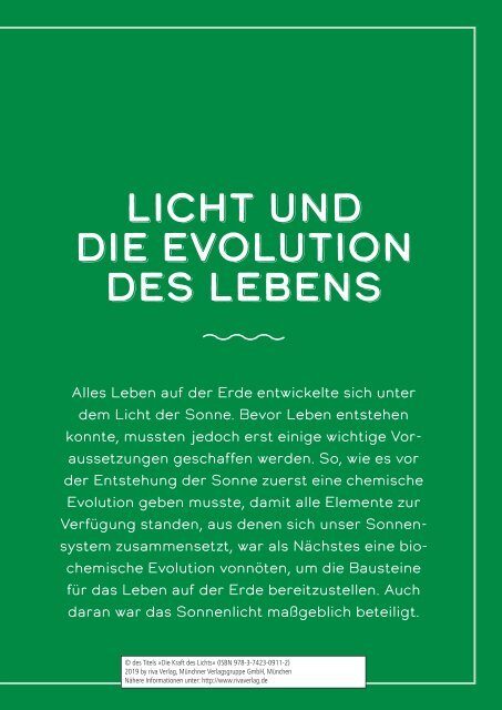 Leseprobe: »Die Kraft des Lichts«