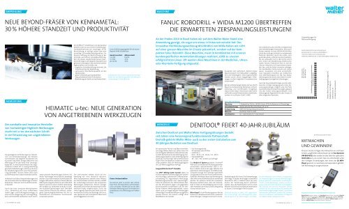 pakten Fanuc Robodrill. Diese Maschine, meist in ... - Walter Meier