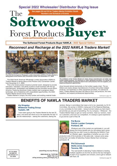 The Softwood Forest Products Buyer - NAWLA Special Edition 2022