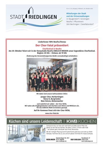 Amtliches Mitteilungsblatt Riedlingen 26.10.2022
