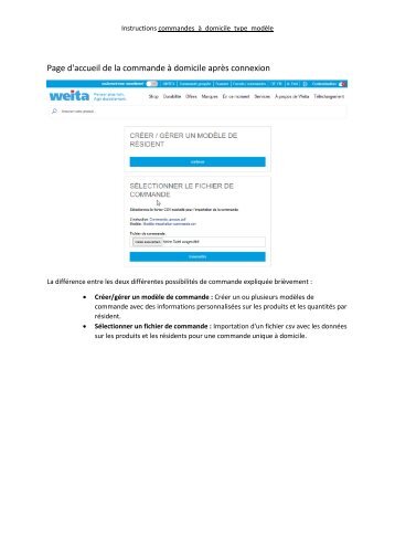 Online-Shop - Instructions commandes_à_domicile_type_modèle