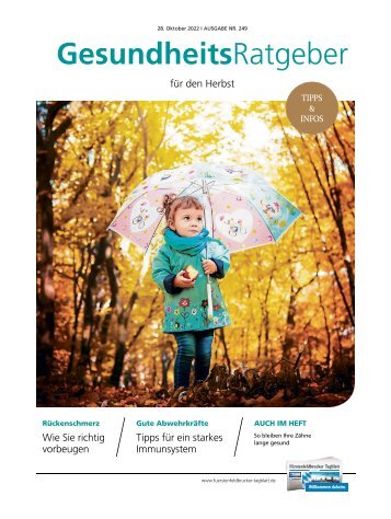 Gesundheitsratgeber Fürstenfeldbruck | Oktober 2022 | Gesund durch den Herbst: Ihr Ratgeber für ein starkes Immunsystem und Wohlbefinden