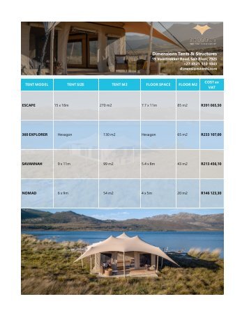 EXO Glamping Pricelist Formatted
