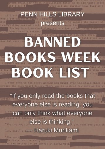 BANNED BOOK WEEK BOOK LIST