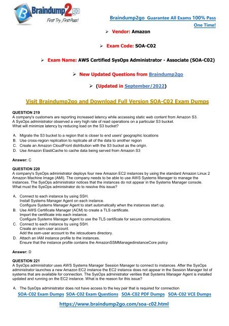 Authorized SOA-C02 Pdf