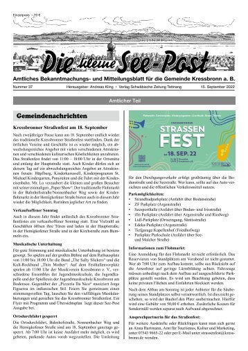 Die kleine See-Post 15.09.2022