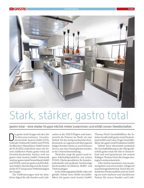 GASTRO das Fachmagazin 11/22