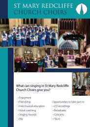 St Mary Redcliffe Church Choir Recruitment Leaflet 2022