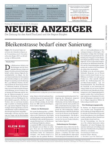 Neuer Anzeiger 28. Oktober 2022