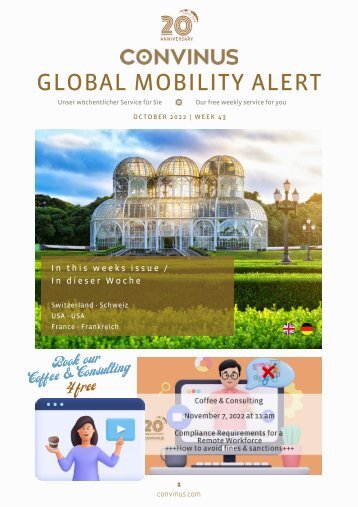 CONVINUS Global Mobility Alert Week 43.2022