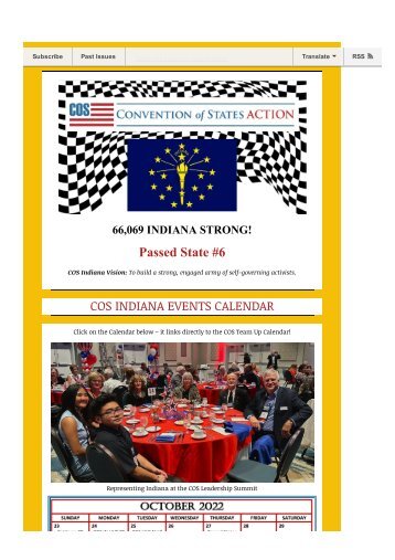 COS Indiana Newsletter