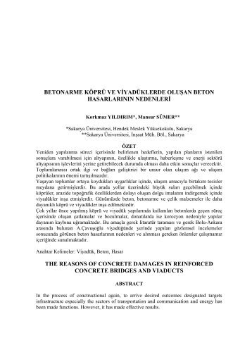 Betonarme viyadük ve köprülerde oluşan ... - Soylu Hazır Beton
