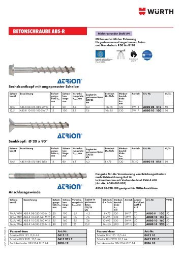 BETONSCHRAUBE ABS-R