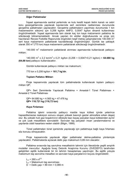 aköz enerji elektrik üretim san. a. ş. amastal regülatörü ve hes projesi