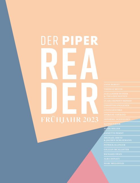 PIPER Reader Frühjahr 2023
