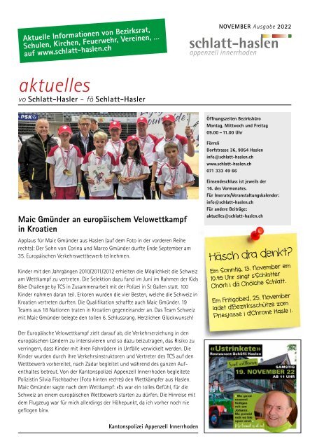 aktuelles schlatt-haslen_11-november-2022