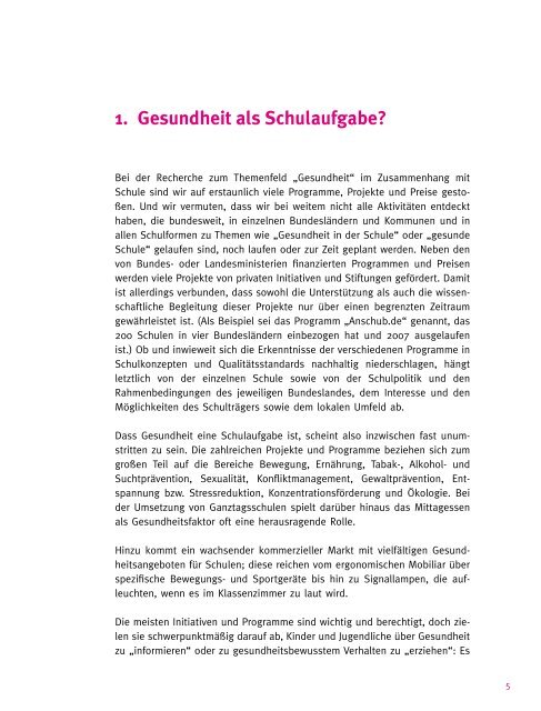 schule gesund machen! - Deutsche Kinder und Jugendstiftung