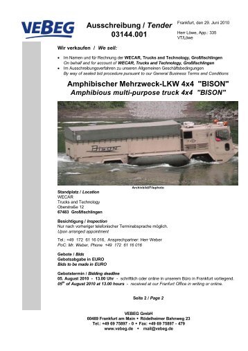 Amphibischer Mehrzweck-LKW 4x4 "BISON"